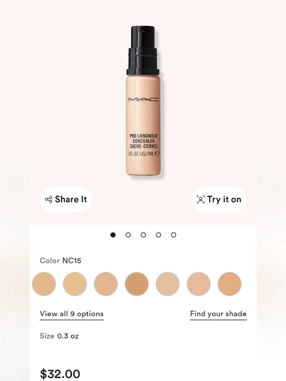 MAC Cosmetics Pro Longwear Concealer - NC15